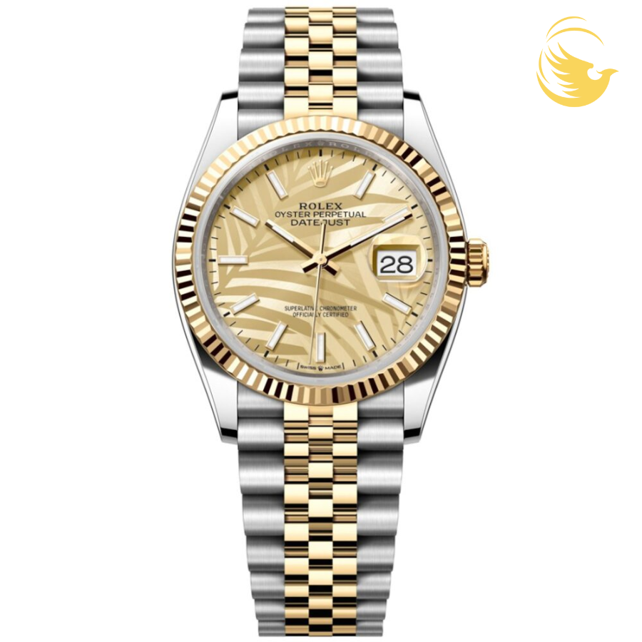 ROLEX DATEJUST 126233 MẶT LÁ CÓ VÀNG 36MM ROLEX DATEJUST 126233 MẶT LÁ CÓ VÀNG 36MM
