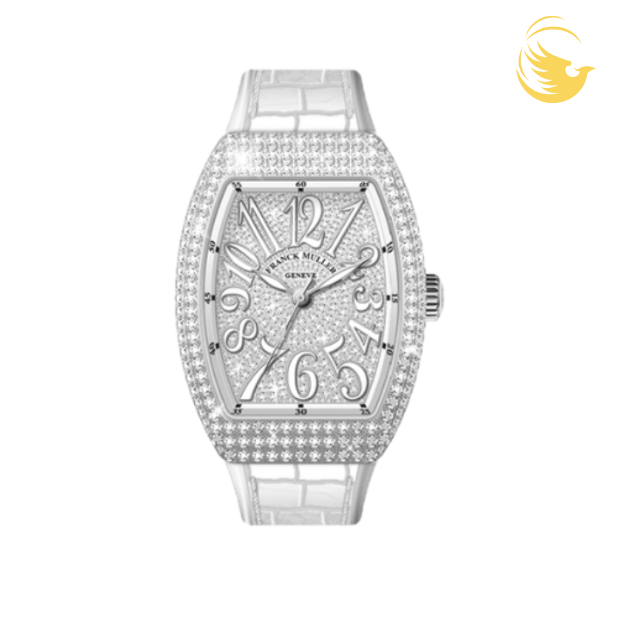 FRANCK MULLER V32 WHITE CUSTOM FULL DIAMOND