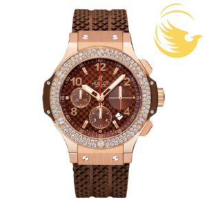 HUBLOT BIG BANG CHRONOGRAPH 41MM KING GOLD CAPUCHINO DIAMONDS