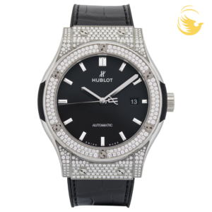 HUBLOT CLASSIC FUSION 42MM TITANIUM PAVE
