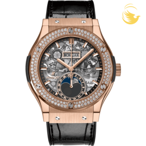 HUBLOT CLASSIC FUSION MOONPHASE KING GOLD DIAMONDS 42MM