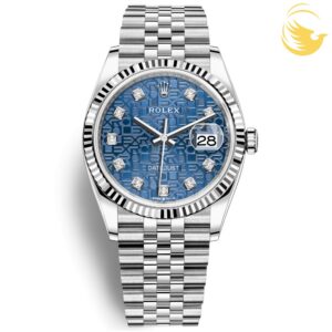 ROLEX DATEJUST 126234 WHITE GOLD & STAINLESS STEEL BLUE JUBILEE 36MM